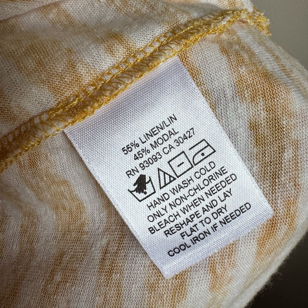 Nic + Zoe Womens‎ Nantucket Linen Blend Sleeveless Top Yellow Size Small - Picture 9 of 9